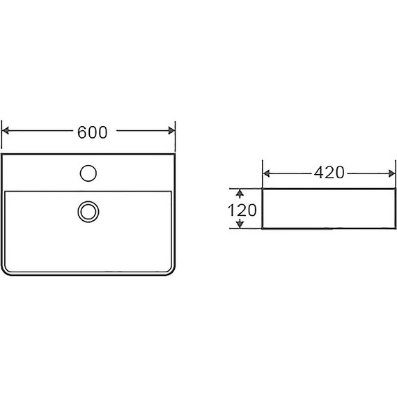 Раковина подвесная Azario 60 см AZ-2173-MB, черный матовый фото 4
