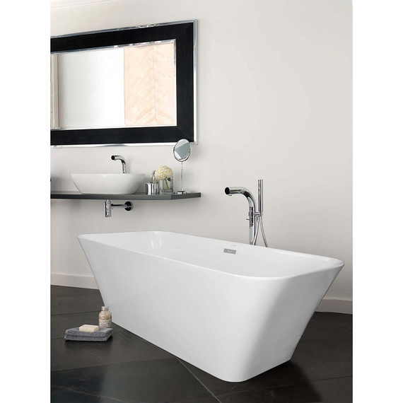 Ванна отдельностоящая Azario Roveta 170x80 см AZ-6615, в комплекте с сифоном и металлической рамой фото 2