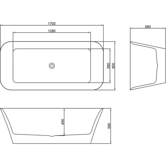 Ванна отдельностоящая Azario Roveta 170x80 см AZ-6615, в комплекте с сифоном и металлической рамой фото 6