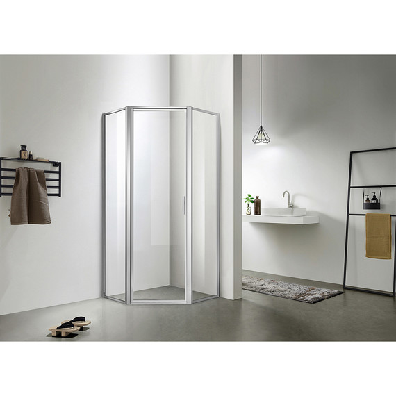 Душевое ограждение Azario Richmond 90х90 см AZ-NAG3231 900, серебро/прозрачное фото 2