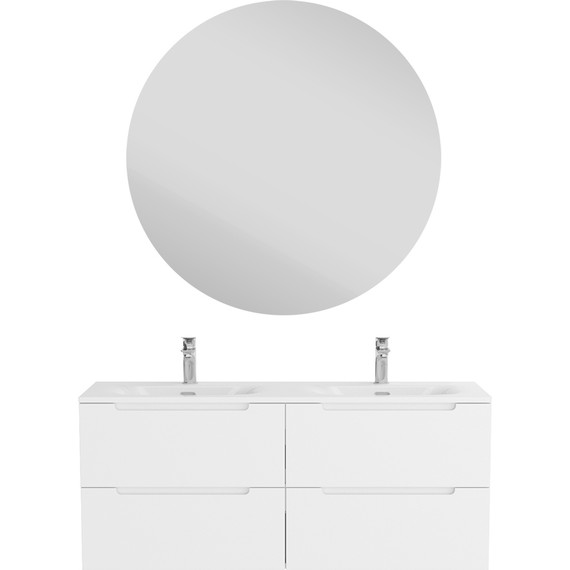 Тумба подвесная с раковиной BelBagno ETNA-1200-4C-SO-2-BL 120 см (раковина BB-8099-120-2) Bianco Lucido, Цвет фасада: Bianco Lucido фото 10