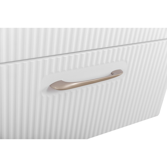 Тумба подвесная с раковиной BelBagno DUE-500-2C-SO-BM-P 50 см (2 ручки сатин) белый металлик, Цвет фасада: Белый металлик фото 9