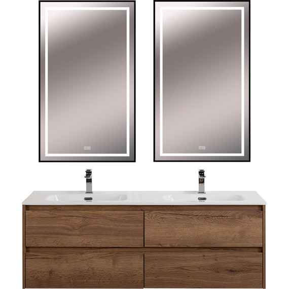 Тумба подвесная с раковиной BelBagno KRAFT-1400-4C-SO-2-RT 140 см, Rovere Tabacco фото 13