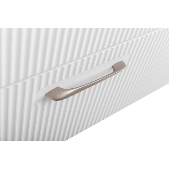 Тумба подвесная с раковиной BelBagno DUE-800-2C-SO-BM-P 80 см (2 ручки сатин) белый металлик, Цвет фасада: Белый металлик - 7 Тумба подвесная с раковиной BelBagno DUE-800-2C-SO-BM-P 80 см (2 ручки сатин) белый металлик, Цвет фасада: Белый металлик фото 7