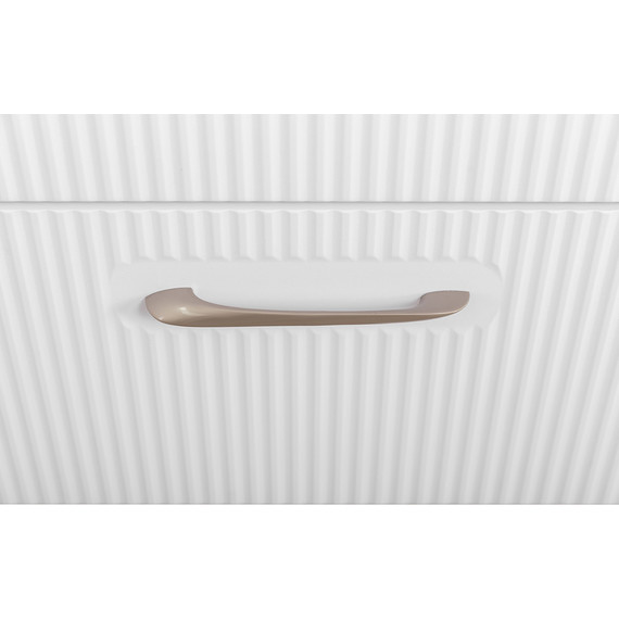 Тумба подвесная с раковиной BelBagno DUE-600-2C-SO-BM-P 60 см (2 ручки сатин) белый металлик, Цвет фасада: Белый металлик - 8 Тумба подвесная с раковиной BelBagno DUE-600-2C-SO-BM-P 60 см (2 ручки сатин) белый металлик, Цвет фасада: Белый металлик фото 8