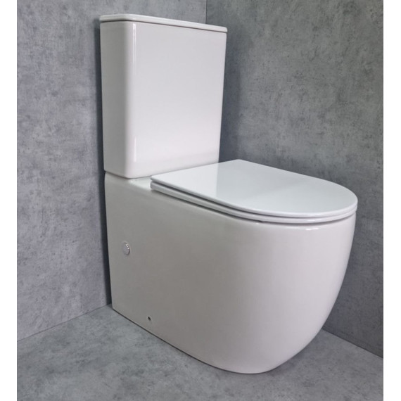 Унитаз-компакт CeramaLux Rimless TR2176 с крышкой микролифт (Система смыва торнадо) - 2 Унитаз-компакт CeramaLux Rimless TR2176 с крышкой микролифт (Система смыва торнадо) фото 2