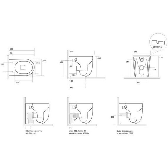 Унитаз приставной безободковый Kerasan Nolita 531981 (система смыва торнадо) коричневый орех - 2 Унитаз приставной безободковый Kerasan Nolita 531981 (система смыва торнадо) коричневый орех фото 2