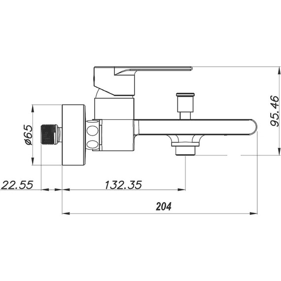 Смеситель для ванны Azario Delano AZ-158405124, чёрный, Цвет производителя: чёрный фото 2