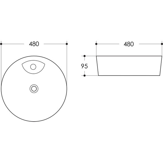 Раковина-чаша Azario 48 см AZ-3202 фото 4