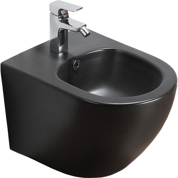Инсталляция с подвесным биде Azario Grado AZ-8040-1001/F-0053-0025+AZ-0046-BN SP, чёрный матовый фото 6