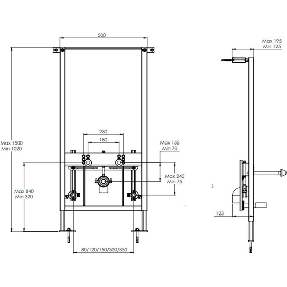Инсталляция с подвесным биде Azario Grado AZ-8040-1001/F-0053-0025+AZ-0046-BN SP, чёрный матовый фото 7