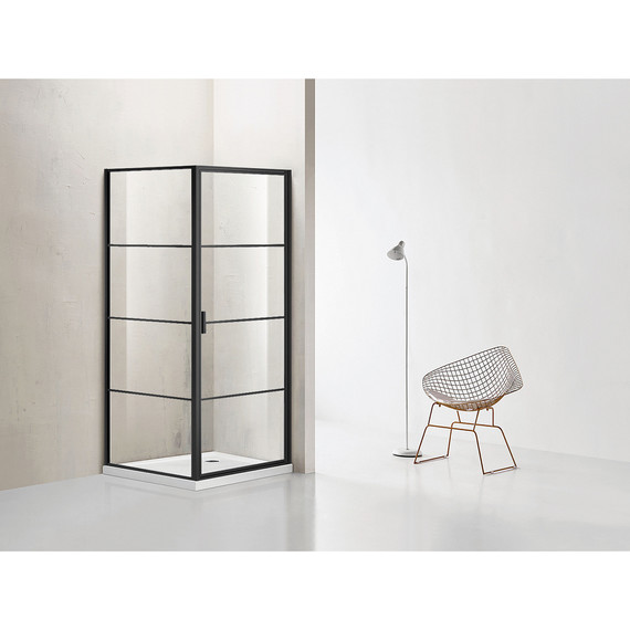 Душевое ограждение Azario Richmond 80х80 см AZ-NAG1221 800 BLACK, чёрный/прозрачное фото 2