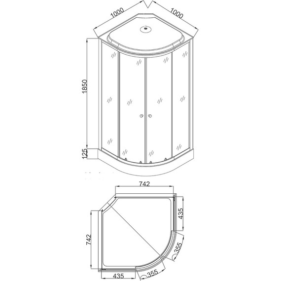 Душевая кабина Loranto 100х100 см CS-986ТМ/G, хром/мозаика - 4 Душевая кабина Loranto 100х100 см CS-986ТМ/G, хром/мозаика фото 4