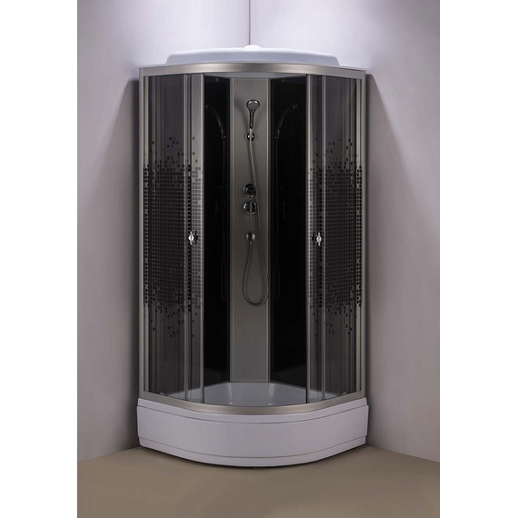 Душевая кабина Loranto 100х100 см CS-1000-25ТМ/М, хром/мозаика фото 3