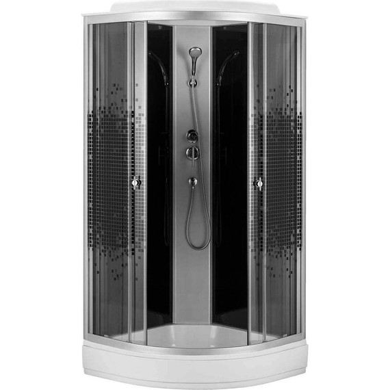 Душевая кабина Loranto 90х90 см CS-900-13ТМ/М, хром/мозаика фото 