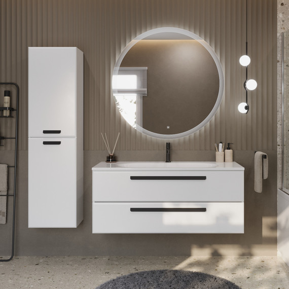 Тумба подвесная с раковиной Cezares ECO-1200-2C-SO-BO 120 см, Bianco Opaco - 10 Тумба подвесная с раковиной Cezares ECO-1200-2C-SO-BO 120 см, Bianco Opaco фото 10