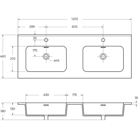 Тумба универсальная с раковиной Cezares 55332 120 см, Verde opaco - 3 Тумба универсальная с раковиной Cezares 55332 120 см, Verde opaco фото 3