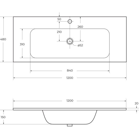 Тумба подвесная с раковиной Cezares ECO-1200-2C-SO-BO 120 см, Bianco Opaco - 17 Тумба подвесная с раковиной Cezares ECO-1200-2C-SO-BO 120 см, Bianco Opaco фото 17