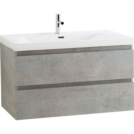 Тумба подвесная с раковиной Cezares MOLVENO-90-2C-SO-BET 90 см, Beton - 2 Тумба подвесная с раковиной Cezares MOLVENO-90-2C-SO-BET 90 см, Beton фото 2