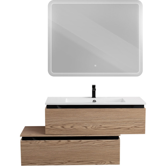 Тумба подвесная с раковиной Cezares SLIDER-1000-1C-SO-RT-P 100 см, дуб тангент фото 15