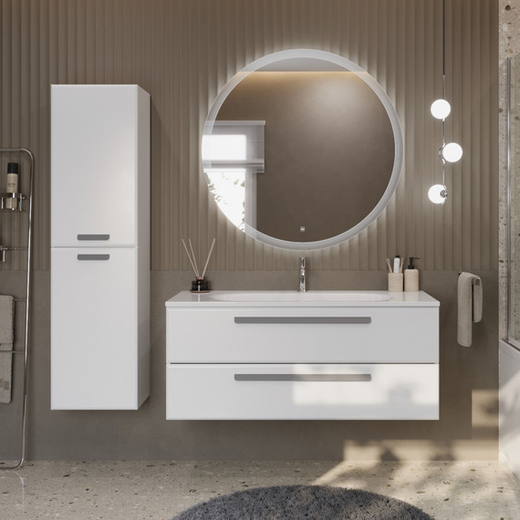 Тумба подвесная с раковиной Cezares ECO-1200-2C-SO-BO 120 см, Bianco Opaco - 11 Тумба подвесная с раковиной Cezares ECO-1200-2C-SO-BO 120 см, Bianco Opaco фото 11