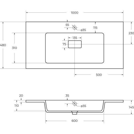 Тумба подвесная с раковиной Cezares SLIDER-1000-1C-SO-RT-P 100 см, дуб тангент фото 18