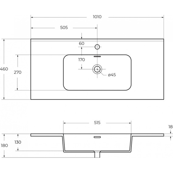 Тумба универсальная с раковиной Cezares 55243 100 см, Grigio Nuvola - 6 Тумба универсальная с раковиной Cezares 55243 100 см, Grigio Nuvola фото 6