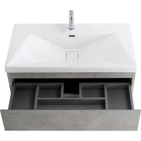 Тумба подвесная с раковиной Cezares MOLVENO-90-2C-SO-BET 90 см, Beton - 4 Тумба подвесная с раковиной Cezares MOLVENO-90-2C-SO-BET 90 см, Beton фото 4
