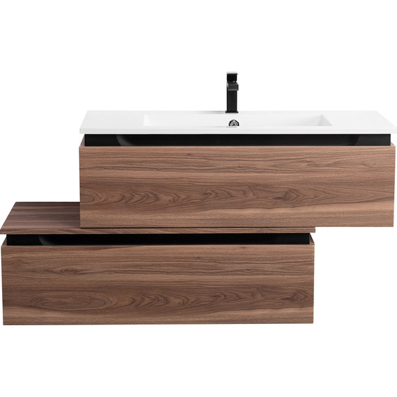 Тумба подвесная с раковиной Cezares SLIDER-1000-1C-SO-NA-P 100 см, орех дымчатый фото 2