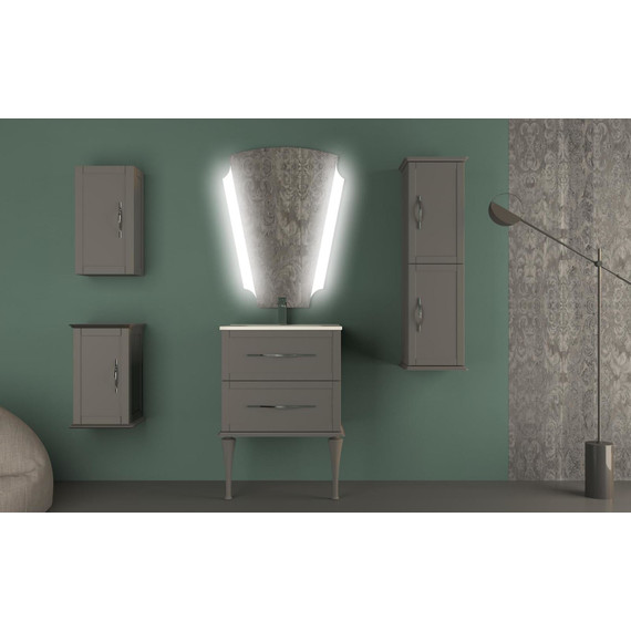 Тумба универсальная с раковиной Cezares 55241 60 см, Grigio Nuvola фото 
