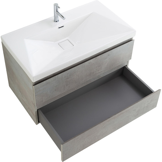 Тумба подвесная с раковиной Cezares MOLVENO-90-2C-SO-BET 90 см, Beton - 3 Тумба подвесная с раковиной Cezares MOLVENO-90-2C-SO-BET 90 см, Beton фото 3