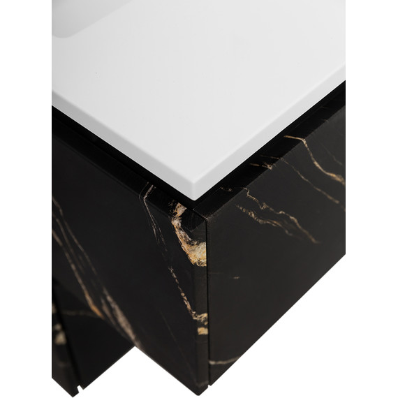 Тумба подвесная с раковиной Cezares SLIDER-1000-1C-SO-NF-P 100 см, чёрный фьюжн фото 9