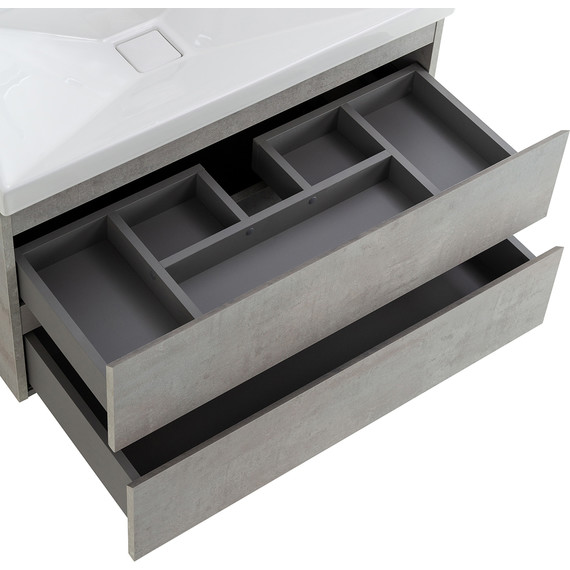 Тумба подвесная с раковиной Cezares MOLVENO-90-2C-SO-BET 90 см, Beton - 6 Тумба подвесная с раковиной Cezares MOLVENO-90-2C-SO-BET 90 см, Beton фото 6