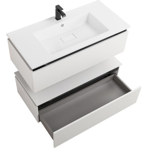 Тумба дополнительная Cezares SLIDER-1000-1C-PI-BO 100 см, Bianco Opaco фото 2