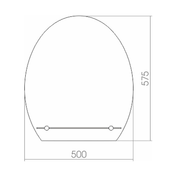 Зеркало Loranto Уют 50 см 00000000410, с полкой фото 3