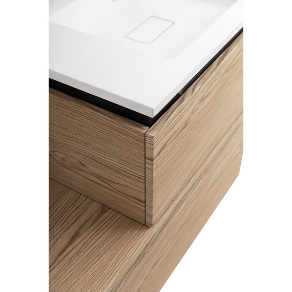 Тумба подвесная с раковиной Cezares SLIDER-800-1C-SO-RT-P 80 см, дуб тангент фото 9