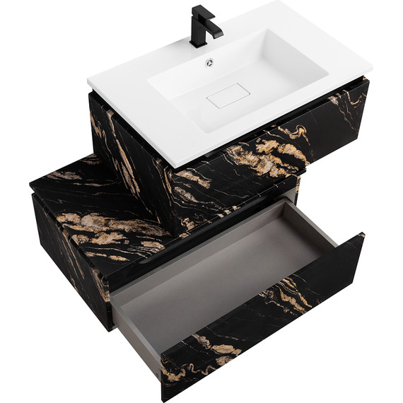 Тумба подвесная с раковиной Cezares SLIDER-800-1C-SO-NF-P 80 см, чёрный фьюжн - 4 Тумба подвесная с раковиной Cezares SLIDER-800-1C-SO-NF-P 80 см, чёрный фьюжн фото 4