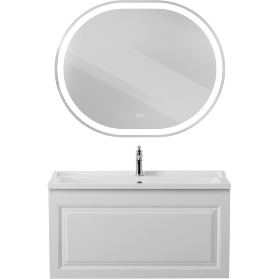 Тумба подвесная с раковиной Cezares GIUBILEO-N-100-1C-SO-BL 100 см, Bianco Lucido фото 12