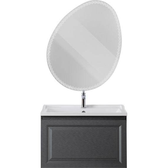 Тумба подвесная с раковиной Cezares GIUBILEO-N-80-1C-SO-TIT-P 80 см, титан фото 12