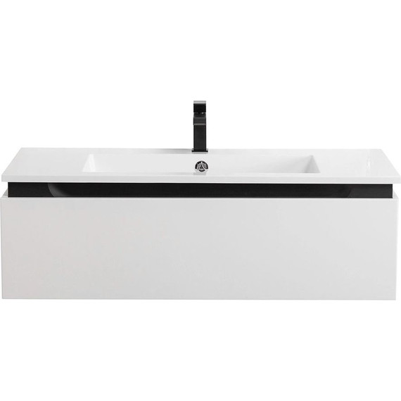 Тумба подвесная с раковиной Cezares SLIDER-1000-1C-SO-BO 100 см, Bianco Opaco фото 