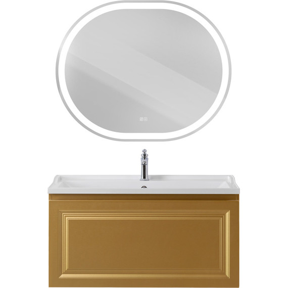 Тумба подвесная с раковиной Cezares GIUBILEO-N-100-1C-SO-BORO-P 100 см, брашированное золото - 13 Тумба подвесная с раковиной Cezares GIUBILEO-N-100-1C-SO-BORO-P 100 см, брашированное золото фото 13