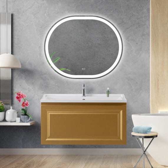 Тумба подвесная с раковиной Cezares GIUBILEO-N-100-1C-SO-BORO-P 100 см, брашированное золото - 10 Тумба подвесная с раковиной Cezares GIUBILEO-N-100-1C-SO-BORO-P 100 см, брашированное золото фото 10