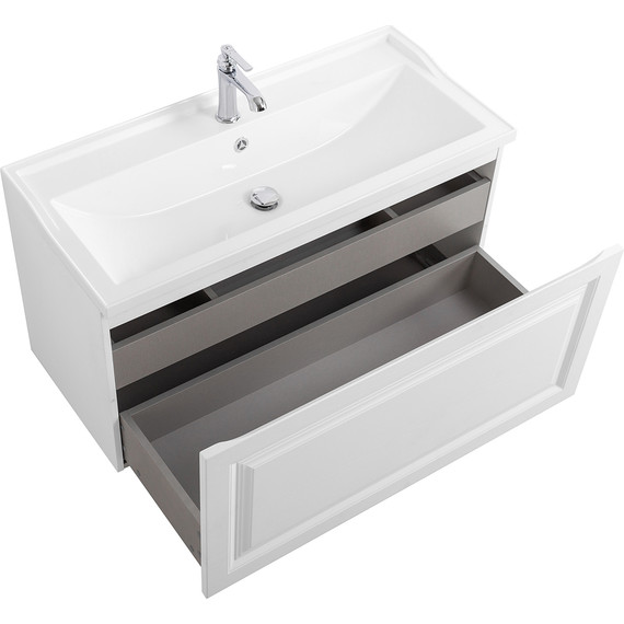 Тумба подвесная с раковиной Cezares GIUBILEO-N-100-1C-SO-FS-P 100 см, ясень брашированный - 3 Тумба подвесная с раковиной Cezares GIUBILEO-N-100-1C-SO-FS-P 100 см, ясень брашированный фото 3