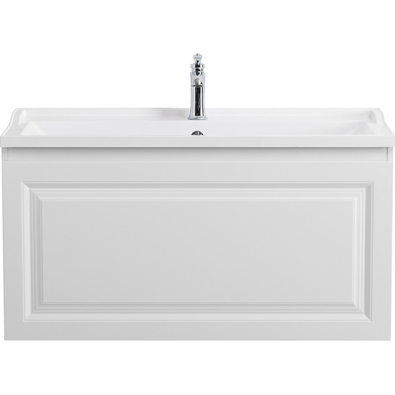 Тумба подвесная с раковиной Cezares GIUBILEO-N-100-1C-SO-BL 100 см, Bianco Lucido фото 
