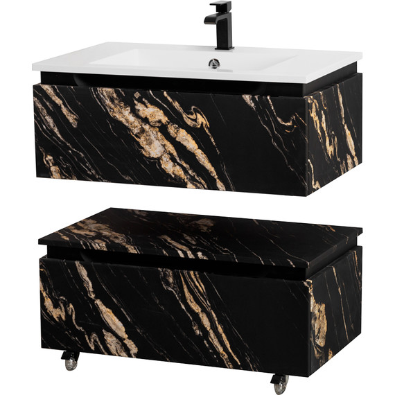 Тумба подвесная с раковиной Cezares SLIDER-800-1C-SO-NF-P 80 см, чёрный фьюжн - 7 Тумба подвесная с раковиной Cezares SLIDER-800-1C-SO-NF-P 80 см, чёрный фьюжн фото 7