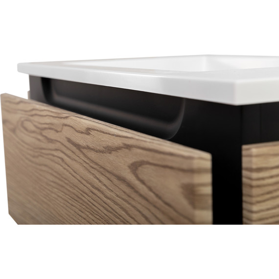 Тумба подвесная с раковиной Cezares SLIDER-800-1C-SO-RT-P 80 см, дуб тангент фото 11