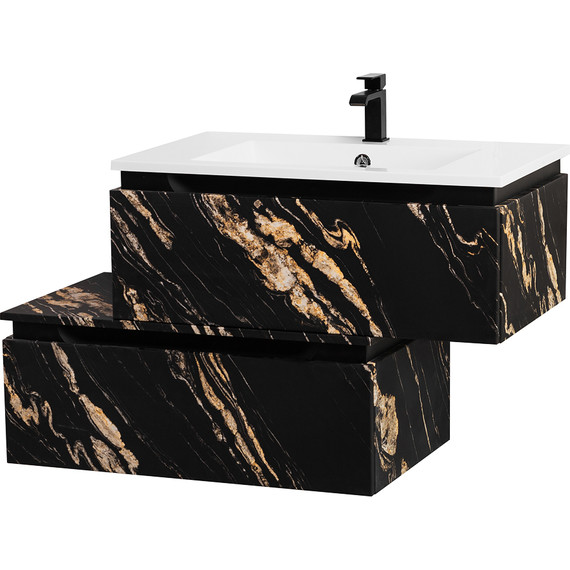 Тумба подвесная с раковиной Cezares SLIDER-800-1C-SO-NF-P 80 см, чёрный фьюжн - 3 Тумба подвесная с раковиной Cezares SLIDER-800-1C-SO-NF-P 80 см, чёрный фьюжн фото 3