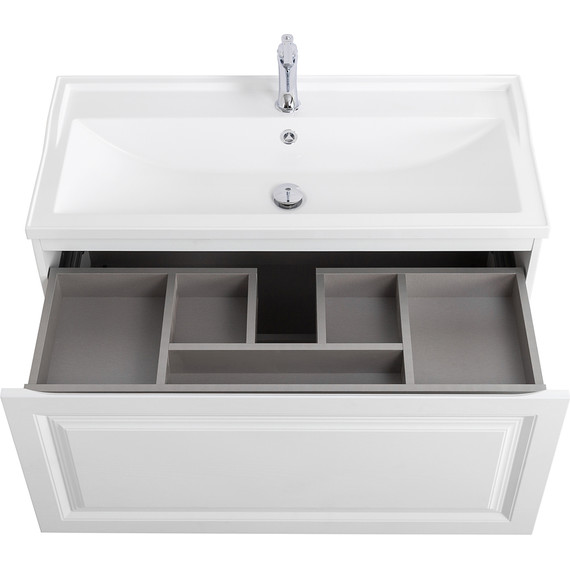 Тумба подвесная с раковиной Cezares GIUBILEO-N-100-1C-SO-FS-P 100 см, ясень брашированный - 4 Тумба подвесная с раковиной Cezares GIUBILEO-N-100-1C-SO-FS-P 100 см, ясень брашированный фото 4