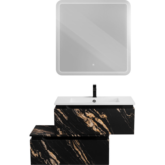 Тумба подвесная с раковиной Cezares SLIDER-800-1C-SO-NF-P 80 см, чёрный фьюжн - 16 Тумба подвесная с раковиной Cezares SLIDER-800-1C-SO-NF-P 80 см, чёрный фьюжн фото 16