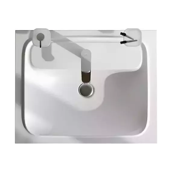 Тумба подвесная с раковиной AM.PM Func 60 см M8FFUX0602WM, белая матовая, Цвет фасада: белый матовый фото 12